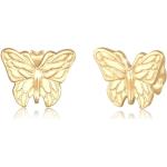 Goldene Elli Schmetterling Ohrringe mit Insekten-Motiv handgemacht für Damen 