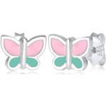 Silberne Elli Schmetterling Ohrringe mit Insekten-Motiv für Damen 