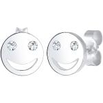 Silberne Elli Emoji Smiley Damenohrstecker aus Silber handgemacht 