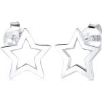 Silberne Sterne Elli Sternohrstecker handgemacht für Damen 