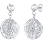 Reduzierte Silberne Antike Elli Ohrhänger handgemacht für Damen 