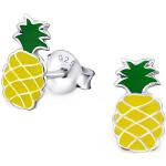 Silberne Elegante Ananas-Ohrringe aus Silber für Kinder 
