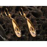 Ohrringe - elegant - Gold Ohrhänger Citrin & bicolor