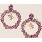 Violette Elegante Guess Marciano Ohrhänger vergoldet mit Zirkonia für Damen 