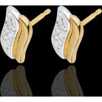 Reduzierte Goldene Edenly Diamant Ohrringe aus Gelbgold für Damen 