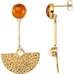 Goldene Diemer Bernstein Ohrringe aus Silber für Damen 
