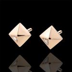 Reduzierte Goldene Elegante Edenly Diamant Ohrringe 18 Karat mit Diamant für Damen 