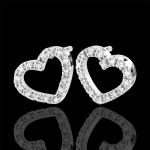 Motiv Edenly Zadig Herzohrstecker aus Weißgold mit Diamant für Damen zum Valentinstag 