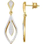 Reduzierte Goldene Wenz Diamant Ohrringe aus Silber für Damen 