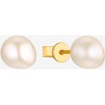 Goldene Joop! Perlenohrstecker glänzend aus Silber mit Echte Perle für Damen 