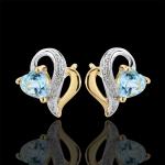 Blaue Edenly Topas Ohrringe aus Gold für Damen 