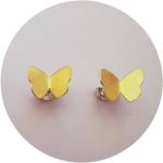 Silberne Schmetterling Ohrringe mit Schmetterlingsmotiv aus Silber 24 Karat 