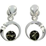 Grüne Amber Jewellery Inc. Bernstein Ohrringe aus Silber mit Bernstein für Damen 