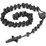 Schwarze Rosenkränze & Gebetsketten aus Stahl für Damen für Zeremonien 