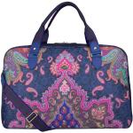 Blaue Oilily Damenreisetaschen 35l mit Reißverschluss aus Textil 