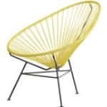 Gelbe Moderne Ok Design Acapulco Chair aus PVC Höhe 50-100cm, Tiefe 50-100cm 