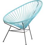 Hellblaue Moderne Ok Design Acapulco Chair pulverbeschichtet aus Polyrattan Höhe 50-100cm, Tiefe 50-100cm 