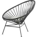 Schwarze Moderne Ok Design Acapulco Chair pulverbeschichtet aus PVC Outdoor Höhe 50-100cm, Tiefe 50-100cm 