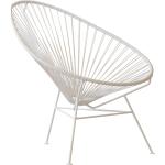 Weiße Moderne Ok Design Acapulco Chair pulverbeschichtet aus PVC Outdoor Höhe 50-100cm, Tiefe 50-100cm 