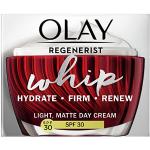 Olay Regenerist Whip Light As Air Anti-Aging Feuchtigkeitspflege für straffere Haut mit LSF30, Hyaluronsäure, 50 ml