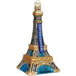 Reduzierte Schwarze Weihnachtsanhänger mit Eiffelturm-Motiv aus Glas 