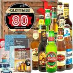Oldtimer 80 ++ Bier Geschenk Welt und DE ++ für Om