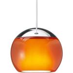 OLIGO Balino LED Pendelleuchte, unsichtbare Höhenverstellung Chrom / orange glänzend