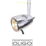 Silberne OLIGO Check-In Strahler matt aus Aluminium schwenkbar GU10 