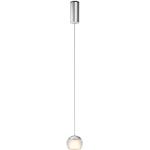 Silberne OLIGO Balino LED-Pendelleuchten matt aus Chrom 