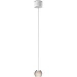 Silberne OLIGO Balino LED-Pendelleuchten glänzend aus Kristall höhenverstellbar 
