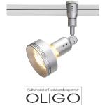 Silberne OLIGO Gate B Strahler aus Messing schwenkbar GU5.3 / MR16 