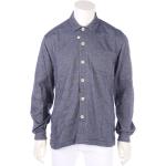 Oliver Spencer shirt Denim Look L denim blue white NEW#5029