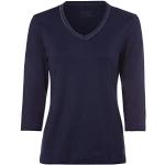 Marineblaue Olsen V-Ausschnitt T-Shirts maschinenwaschbar für Damen Größe XL 