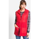 Reduzierte Rote Unifarbene Casual Olsen Zip Hoodies & Sweatjacken mit Reißverschluss aus Polyester für Damen 
