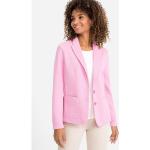 Pinke Unifarbene Casual Olsen V-Ausschnitt Baumwollblazer aus Jersey für Damen Größe XL 