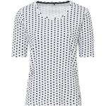 Weiße Casual Kurzärmelige Olsen Rundhals-Ausschnitt T-Shirts aus Baumwolle mit Kapuze für Damen 1-teilig 