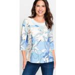 Hellblaue 3/4-ärmelige Olsen Rundhals-Ausschnitt Damensweatshirts aus Jersey Größe XL 