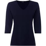 Marineblaue Langärmelige Olsen T-Shirts für Damen Größe XL 