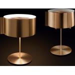 Goldene Asiatische Oluce Switch Designer Tischlampen aus Metall 