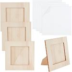 Bunte Quadratische Fotowände & Bilderrahmen Sets aus Holz 16x16 4-teilig 