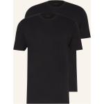 Schwarze OLYMP T-Shirts aus Baumwolle trocknergeeignet für Herren Übergrößen 2-teilig 