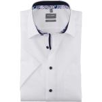 Weiße Kurzärmelige Kentkragen Hemden mit Kent-Kragen aus Baumwolle für Herren Größe S für den für den Frühling 