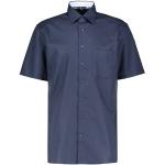 Reduzierte Blaue Unifarbene Kurzärmelige OLYMP Kentkragen Hemden mit Kent-Kragen aus Baumwolle für Herren 