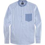 Blaue Casual OLYMP Casual Stehkragen Stehkragenhemden aus Baumwolle für Herren Größe XL 