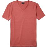 Rote Casual Kurzärmelige V-Ausschnitt T-Shirts aus Jersey für Herren Größe S 