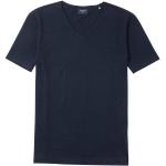 Marineblaue Casual Kurzärmelige OLYMP Casual V-Ausschnitt T-Shirts aus Jersey für Herren Größe M 