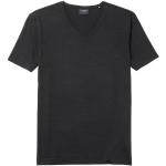 Schwarze Casual Kurzärmelige OLYMP Casual V-Ausschnitt T-Shirts aus Jersey für Herren Größe L 