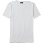 Weiße Casual Kurzärmelige OLYMP Casual V-Ausschnitt T-Shirts aus Jersey für Herren Größe XXL 