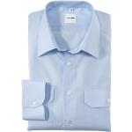 Blaue OLYMP Modern Fit Herrenarbeitshemden aus Baumwolle 