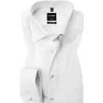 Weiße Langärmelige OLYMP Kentkragen Hemden mit Kent-Kragen aus Popeline für Herren 